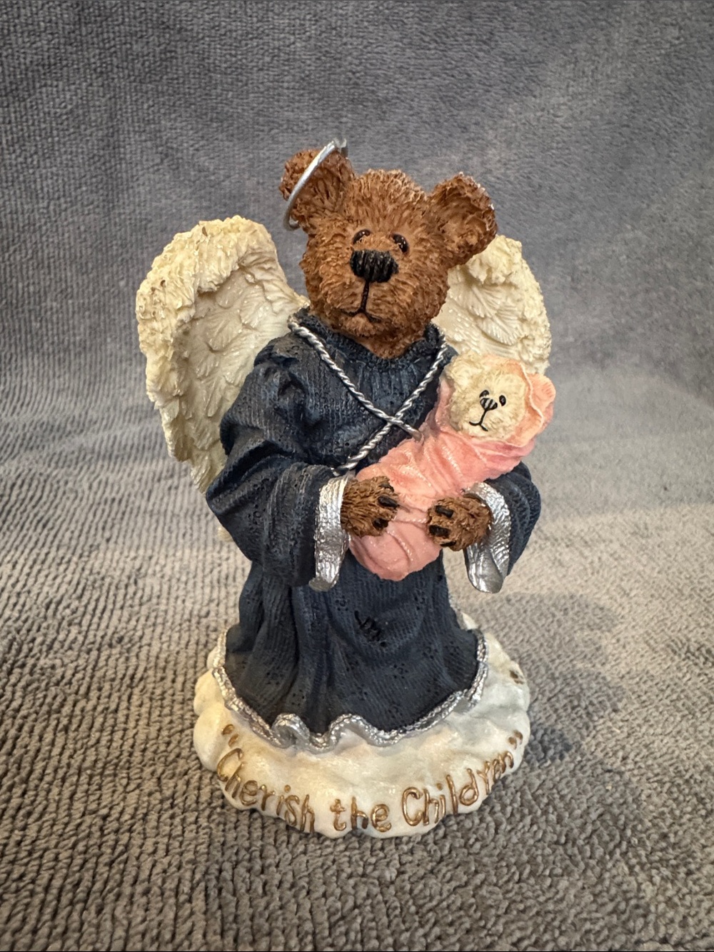 Vintage Boyd Bears “Cherish the Children” Charity Angel Hug Figurine, Retired